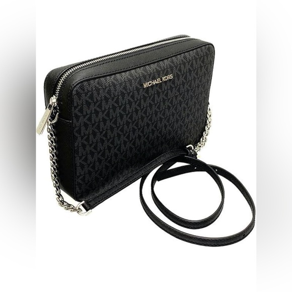 Michael Kors Black large East West Jet Set Crossbody with chain strap - Picture 3 of 9